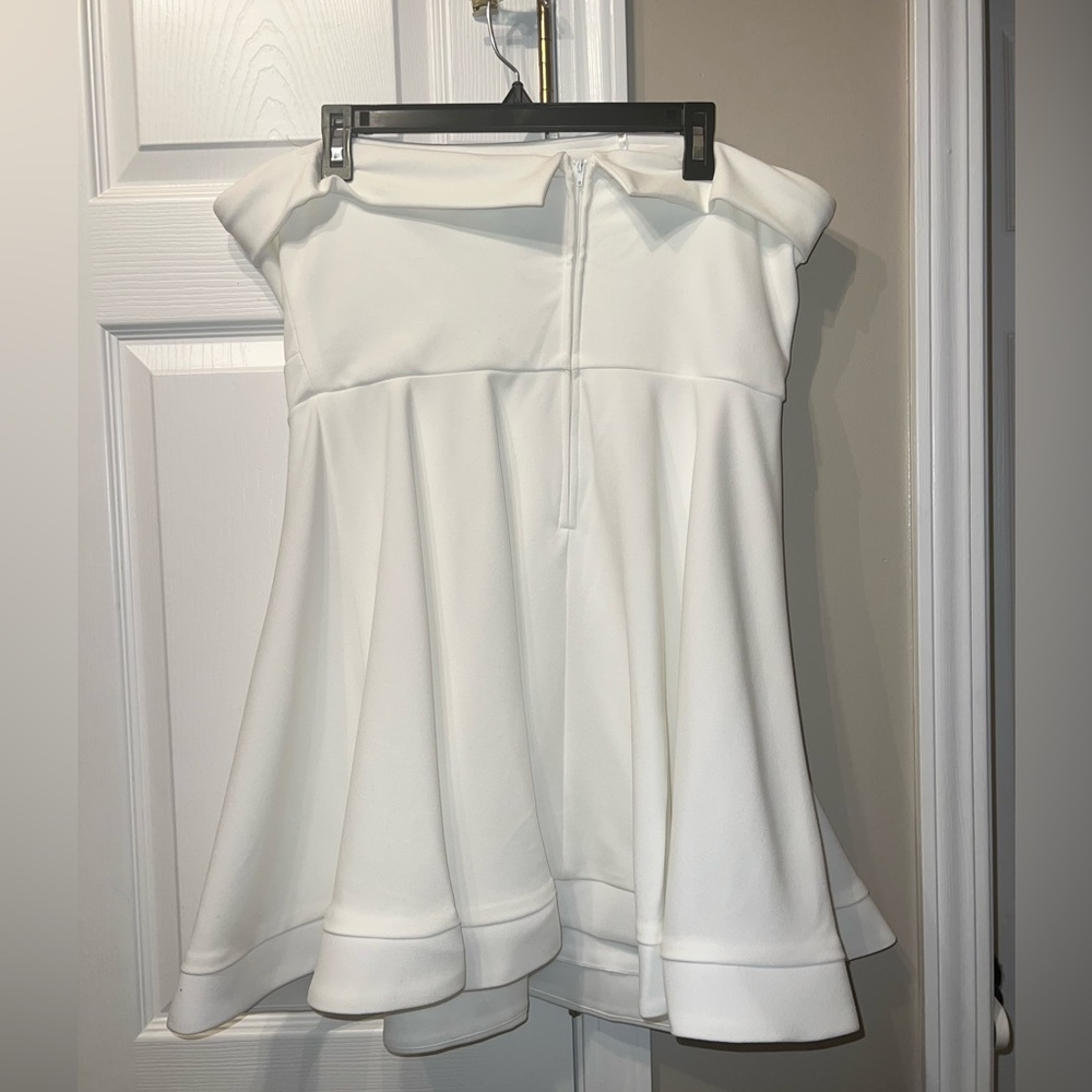 Juniors plus size white zip up strapless dress size 19 - Picture 5 of 7